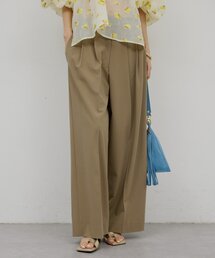 GALLARDAGALANTE | 【ウエスト調整可能】【手洗い可】梳毛タックワイドパンツ(その他パンツ)