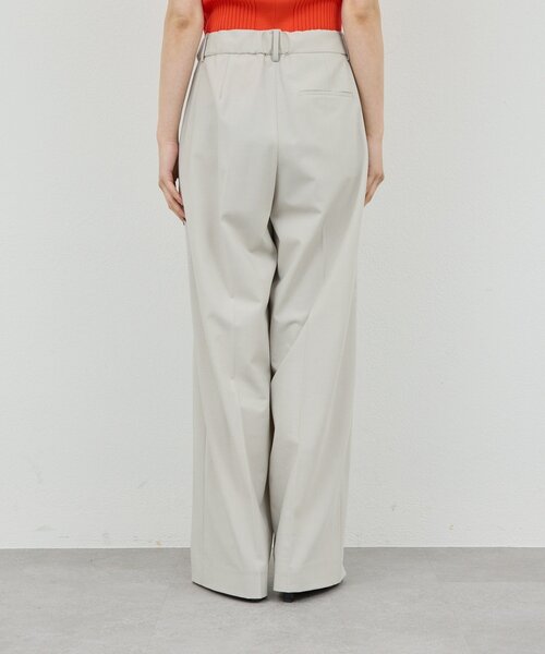 GALLARDAGALANTE(ガリャルダガランテ)の「【ウエスト調整可能】【手洗い可】梳毛タックワイドパンツ(その他パンツ・レディース・ベージュ/ライトグレー・0/1)」の12枚目の写真