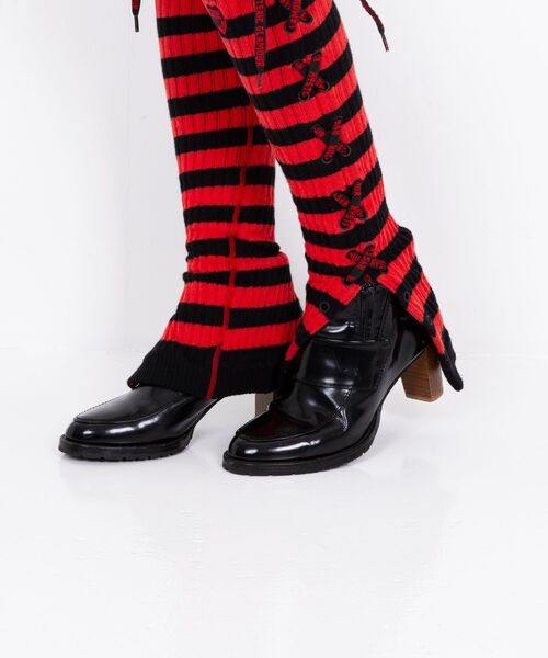 HYSTERIC GLAMOUR（ヒステリックグラマー）の「VOTED/HYSTERIC LOVE刺繍 レッグウォーマー（レッグウォーマー・レディース・ホワイト/レッド・FREE）」の10枚目の写真