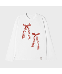 [ユニセックス]TWO RIBBONS ロングスリーブTシャツ_3カラー