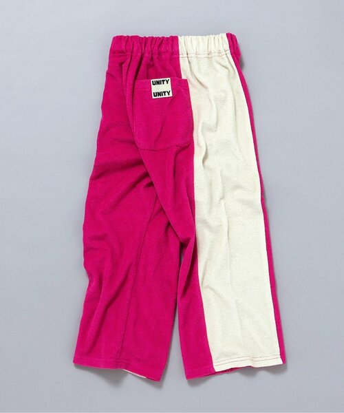 BREEZE(ブリーズ)の「【リンク】サイドラインパイルワイドパンツ_セットアップ可(その他パンツ・キッズ・ネイビー/イエロー/グリーン/ピンク・90/100/110/120/130/140/150)」の4枚目の写真