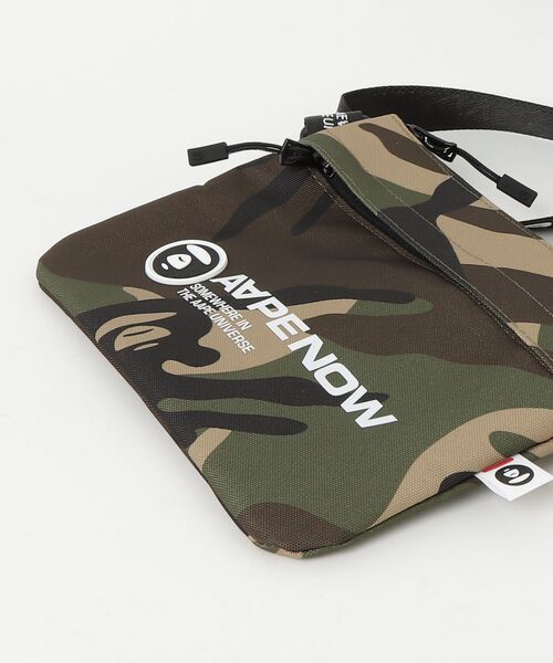 AAPE BY A BATHING APE（エーエイプバイアベイシングエイプ）の「AAPE NOW SACOCHE（ショルダーバッグ・メンズ・グリーン系その他2/ブラック系その他・FREE）」の10枚目の写真