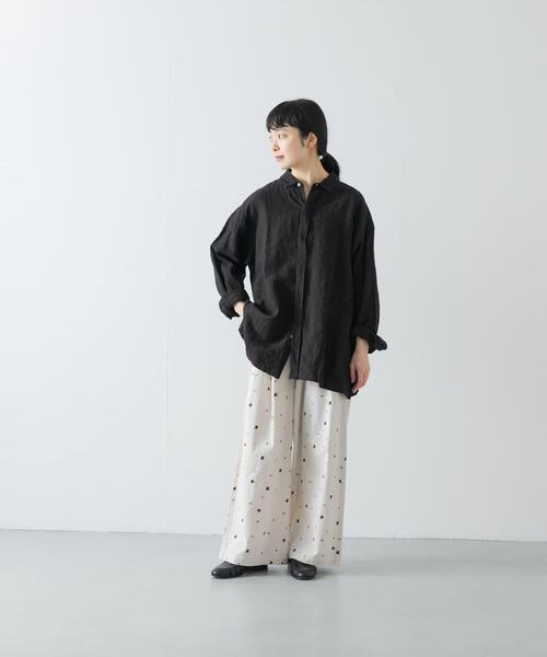 かぐれ(カグレ)の「ツバメ刺繍イージーパンツ(その他パンツ・レディース・ブラック/アイボリー・FREE)」の7枚目の写真