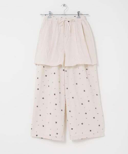 かぐれ(カグレ)の「ツバメ刺繍イージーパンツ(その他パンツ・レディース・ブラック/アイボリー・FREE)」の13枚目の写真