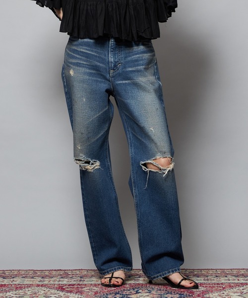 Lee(リー)の「Lee/リー【SPECIAL EDITION】STANDARD WARDROBE ストレートデニムパンツ セットアップ可(デニムパンツ・レディース・ライトインディゴブルー/ブルー・X-SMALL/SMALL/MEDIUM)」の4枚目の写真