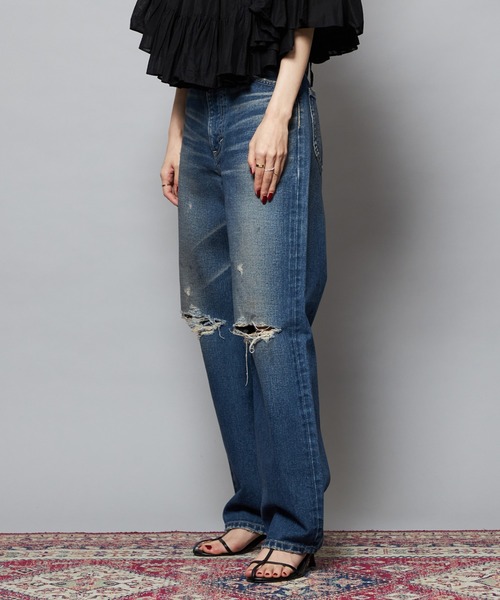 Lee(リー)の「Lee/リー【SPECIAL EDITION】STANDARD WARDROBE ストレートデニムパンツ セットアップ可(デニムパンツ・レディース・ライトインディゴブルー/ブルー・X-SMALL/SMALL/MEDIUM)」の5枚目の写真