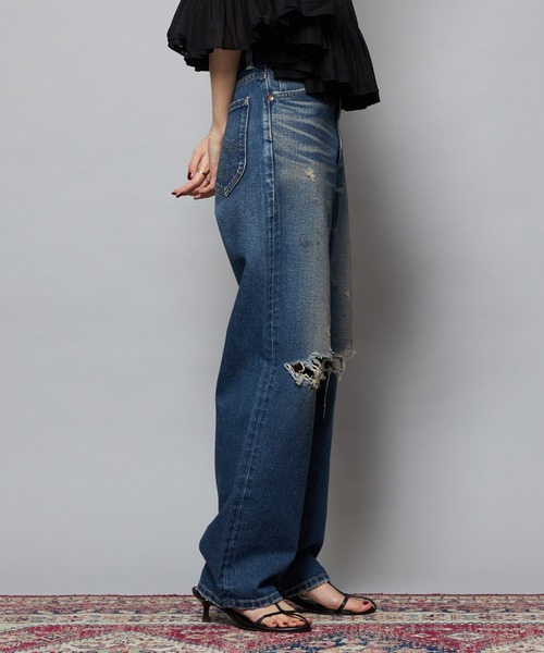 Lee(リー)の「Lee/リー【SPECIAL EDITION】STANDARD WARDROBE ストレートデニムパンツ セットアップ可(デニムパンツ・レディース・ライトインディゴブルー/ブルー・X-SMALL/SMALL/MEDIUM)」の6枚目の写真