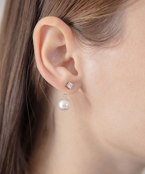 Leja(レジャ)の「【LEJA】パールビジュードロップパールピアス結婚式 お呼ばれピアス 二次会 同窓会 お呼ばれ オケージョン 20代 30代(ピアス(両耳用)・レディース・シルバー・FREE)」の1枚目の写真