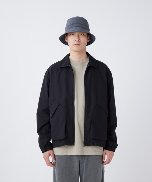 Snow Peak(スノーピーク)の「Snow Peak / Light Dobby Cloth Harrington Jacket ライトドビークロスハリントンジャケット(テーラードジャケット・メンズ・ブラック/グレイッシュベージュ/アーミー・S/M/L/XL)」の2枚目の写真