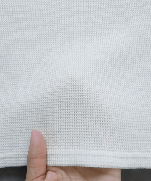 ad thie（アドティエ）の「バイカラー ワッフル パーカー（パーカー・レディース・ライトグレー系1/オフホワイト/ブラック/ライトグレー系2/チャコールグレー・FREE）」の12枚目の写真