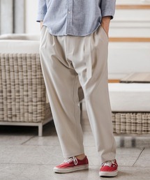 mp14686-Stretch Tropical Two Tuck Belted Pants タックベルトパンツ(S67626cmb)