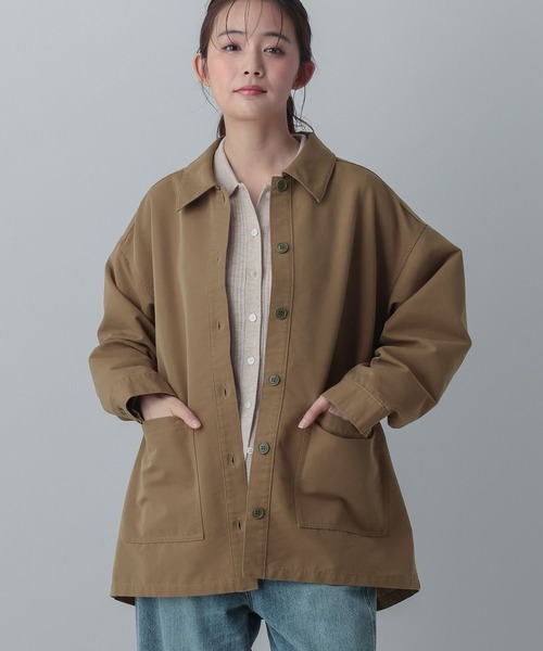 GLOBAL WORK(グローバルワーク)の「MATINEE LINE/チノカバーオール/636119(デニムジャケット・レディース・ブラウン系その他6/オフホワイト・MEDIUM/LARGE)」の13枚目の写真