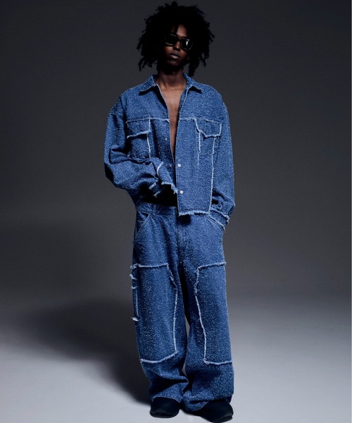 DankeSchon/ダンケシェーン/NEEDLEPUNCH DENIM W-KNEE PANTS（デニム