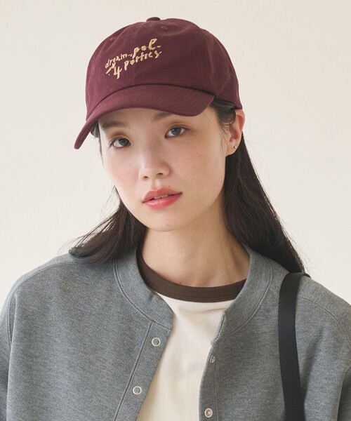 LY（エルワイ）の「＜LY＞コットン レター キャップ（キャップ・レディース・ベージュ/ワイン/グレー系・FREE）」の3枚目の写真