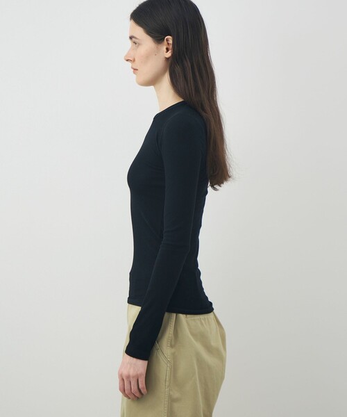 BASERANGE（ベースレンジ）の「BASERANGE HEART LONG SLEEVE TEE（Tシャツ/カットソー・レディース・ブラック/ホワイト・S）」の5枚目の写真