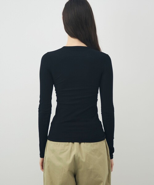 BASERANGE（ベースレンジ）の「BASERANGE HEART LONG SLEEVE TEE（Tシャツ/カットソー・レディース・ブラック/ホワイト・S）」の6枚目の写真