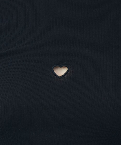 BASERANGE（ベースレンジ）の「BASERANGE HEART LONG SLEEVE TEE（Tシャツ/カットソー・レディース・ブラック/ホワイト・S）」の9枚目の写真