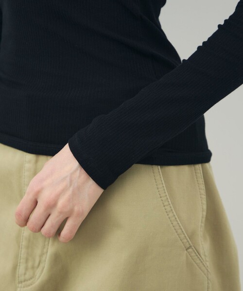 BASERANGE（ベースレンジ）の「BASERANGE HEART LONG SLEEVE TEE（Tシャツ/カットソー・レディース・ブラック/ホワイト・S）」の10枚目の写真