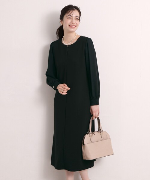 ITS'DEMO(イッツデモ)の「ダンボールワンピース(ワンピース・レディース・ブラック/ナチュラル・00)」の1枚目の写真