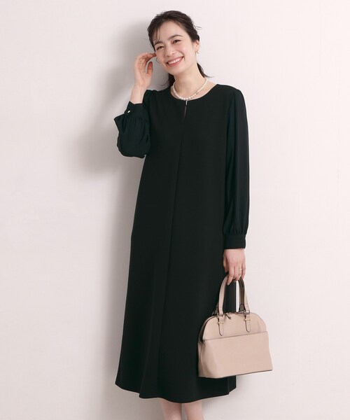 ITS'DEMO(イッツデモ)の「ダンボールワンピース(ワンピース・レディース・ブラック/ナチュラル・00)」の6枚目の写真