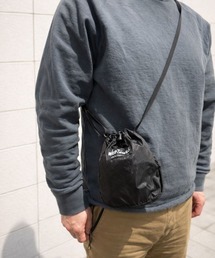 WILD THINGS | 【WILD THINGS】LIGHT OPEN POUCH 超軽量 リップストップナイロン ミニショルダー 巾着ポーチ(ショルダーバッグ)