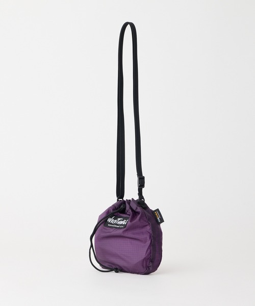WILD THINGS（ワイルドシングス）の「men's FUDGE掲載モデル【WILD THINGS】LIGHT OPEN POUCH 超軽量 リップストップナイロン ミニショルダー 巾着ポーチ（ショルダーバッグ・レディース・カーキ/ブラック/クリアブラウン/ターコイズブルー/イエロー/パープル・ONE SIZE）」の17枚目の写真