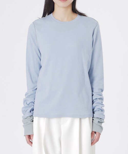 LOVELESS（ラブレス）の「テレコブロッキングトップス（Tシャツ/カットソー・レディース・オフホワイト/ブラック/ブルー系その他2・36）」の11枚目の写真