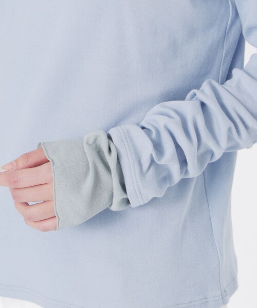 LOVELESS（ラブレス）の「テレコブロッキングトップス（Tシャツ/カットソー・レディース・オフホワイト/ブラック/ブルー系その他2・36）」の14枚目の写真