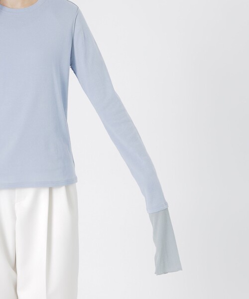 LOVELESS（ラブレス）の「テレコブロッキングトップス（Tシャツ/カットソー・レディース・オフホワイト/ブラック/ブルー系その他2・36）」の15枚目の写真