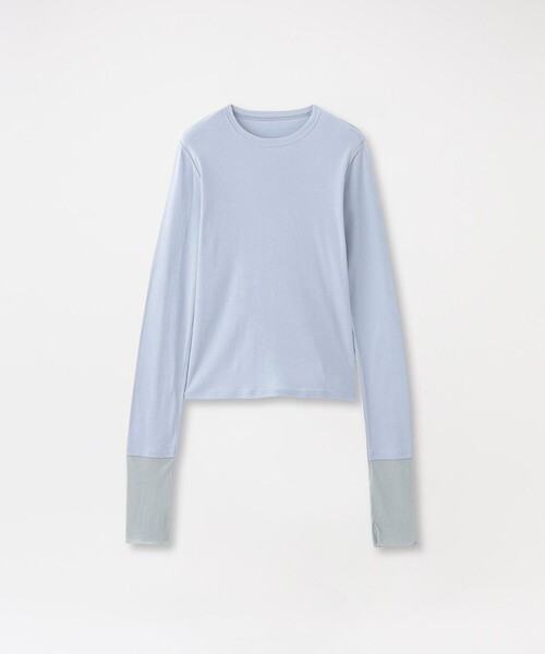 LOVELESS(ラブレス)の「テレコブロッキングトップス(Tシャツ/カットソー・レディース・オフホワイト/ブラック/ブルー系その他2・36)」の7枚目の写真