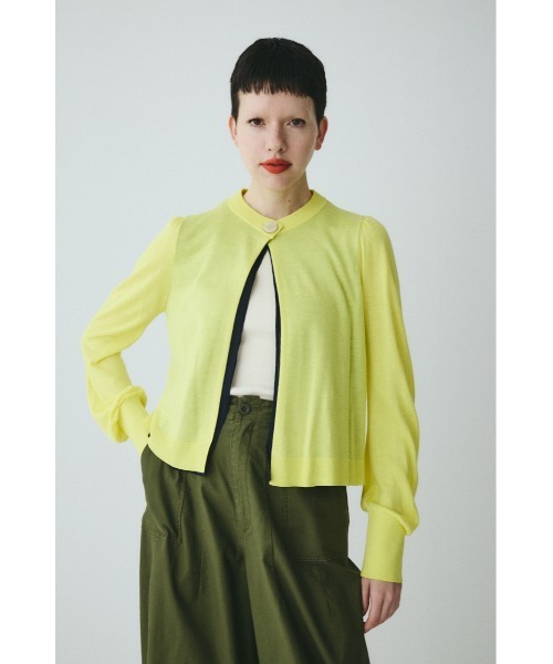 HeRIN.CYE(ヘリンドットサイ)の「layered knit cardigan レイヤードニットカーディガン(カーディガン/ボレロ・レディース・グレー/ベージュ/イエロー・FREE)」の3枚目の写真