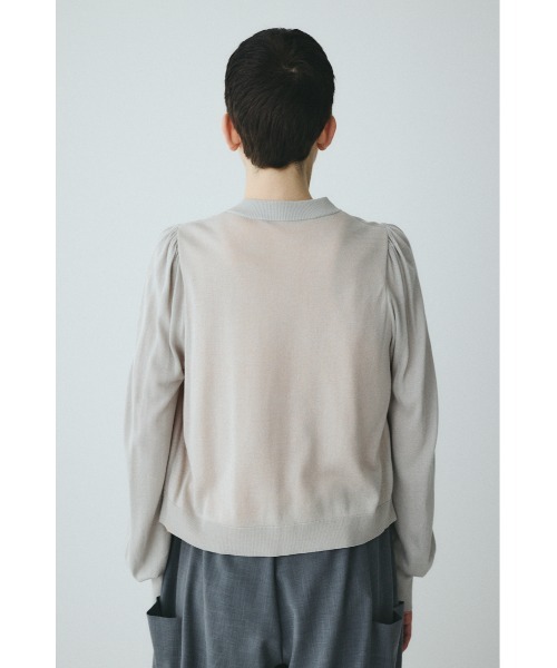 HeRIN.CYE(ヘリンドットサイ)の「layered knit cardigan レイヤードニットカーディガン(カーディガン/ボレロ・レディース・グレー/ベージュ/イエロー・FREE)」の11枚目の写真
