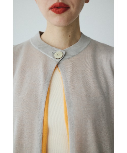 HeRIN.CYE(ヘリンドットサイ)の「layered knit cardigan レイヤードニットカーディガン(カーディガン/ボレロ・レディース・グレー/ベージュ/イエロー・FREE)」の12枚目の写真