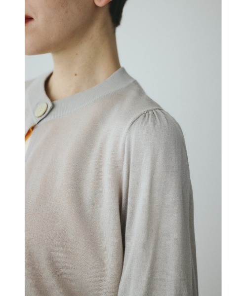 HeRIN.CYE(ヘリンドットサイ)の「layered knit cardigan レイヤードニットカーディガン(カーディガン/ボレロ・レディース・グレー/ベージュ/イエロー・FREE)」の14枚目の写真