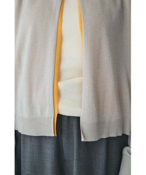 HeRIN.CYE(ヘリンドットサイ)の「layered knit cardigan レイヤードニットカーディガン(カーディガン/ボレロ・レディース・グレー/ベージュ/イエロー・FREE)」の15枚目の写真