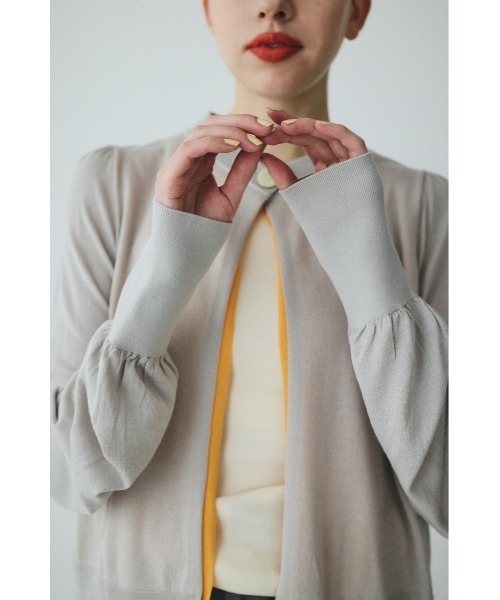 HeRIN.CYE(ヘリンドットサイ)の「layered knit cardigan レイヤードニットカーディガン(カーディガン/ボレロ・レディース・グレー/ベージュ/イエロー・FREE)」の16枚目の写真