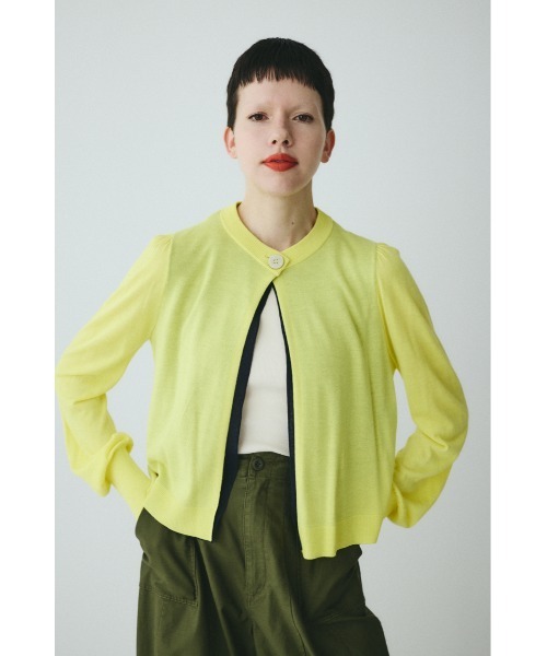 HeRIN.CYE(ヘリンドットサイ)の「layered knit cardigan レイヤードニットカーディガン(カーディガン/ボレロ・レディース・グレー/ベージュ/イエロー・FREE)」の19枚目の写真