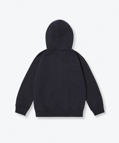 MUSINSA STANDARD KIDS（ムシンサスタンダードキッズ）の「起毛オーバーサイズフードパーカージップアップ[ネイビー]（ブルゾン・レディース・その他・100/110/120/130/140/150）」の4枚目の写真