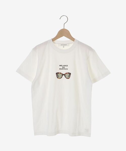 le.coeur blanc（ルクールブラン）の「MELANGE DE MARRON TEE（Tシャツ/カットソー・レディース・ホワイト・38）」の2枚目の写真