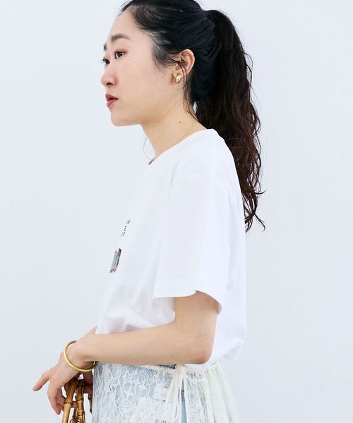 le.coeur blanc（ルクールブラン）の「MELANGE DE MARRON TEE（Tシャツ/カットソー・レディース・ホワイト・38）」の5枚目の写真