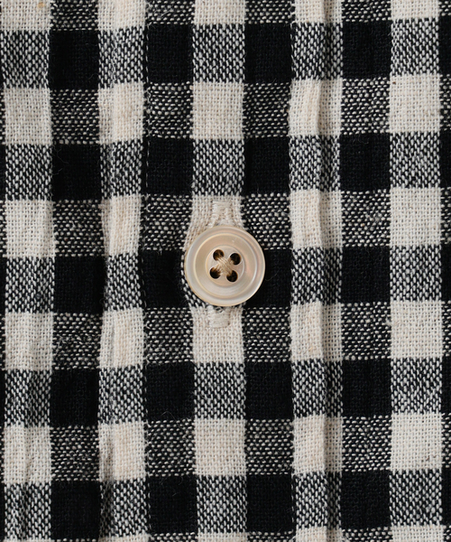 EDIFICE(エディフィス)の「コットンリネン ラウンド カラー シャツ(シャツ/ブラウス・メンズ・ブラック系その他/ブラック/ブラックミックス・2/3)」の12枚目の写真