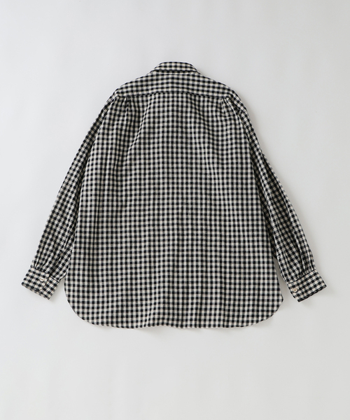 EDIFICE(エディフィス)の「コットンリネン ラウンド カラー シャツ(シャツ/ブラウス・メンズ・ブラック系その他/ブラック/ブラックミックス・2/3)」の11枚目の写真