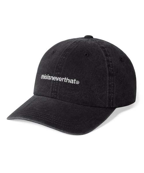 帽子 hisisneverthat(FW24)DenimT-LogoCap-Black Denim T-Logo Cap（キャップ）｜thisisneverthat（ディスイズネバー