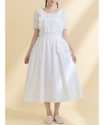 merry jenny | レースアップリケエプロンワンピース(ワンピース)