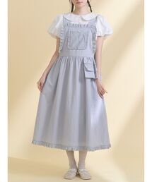 merry jenny | レースアップリケエプロンワンピース(ワンピース)