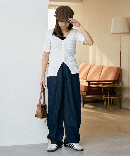 PUBLUX（パブリュクス）の「PUBLUX/パブリュクス LOVE POP STUDIO　タックカーブパンツ　限定展開（その他パンツ・メンズ・ブラック/ベージュ/インディゴブルー・LARGE/MEDIUM/SMALL）」の11枚目の写真