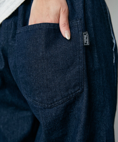 PUBLUX（パブリュクス）の「PUBLUX/パブリュクス LOVE POP STUDIO　タックカーブパンツ　限定展開（その他パンツ・メンズ・ブラック/ベージュ/インディゴブルー・LARGE/MEDIUM/SMALL）」の14枚目の写真