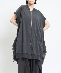 サイドフリルロングベスト