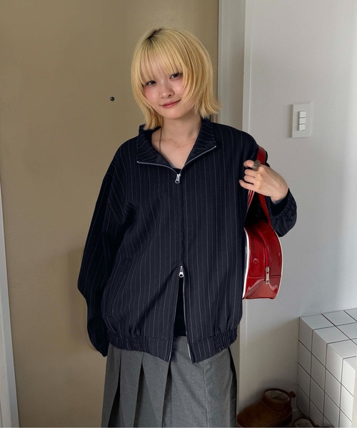 sedacle（セダクル）の「ストライプトラックジャケット（その他アウター・メンズ・ネイビー/グレー・MEDIUM/LARGE）」の19枚目の写真