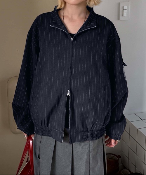 sedacle（セダクル）の「ストライプトラックジャケット（その他アウター・メンズ・ネイビー/グレー・MEDIUM/LARGE）」の17枚目の写真